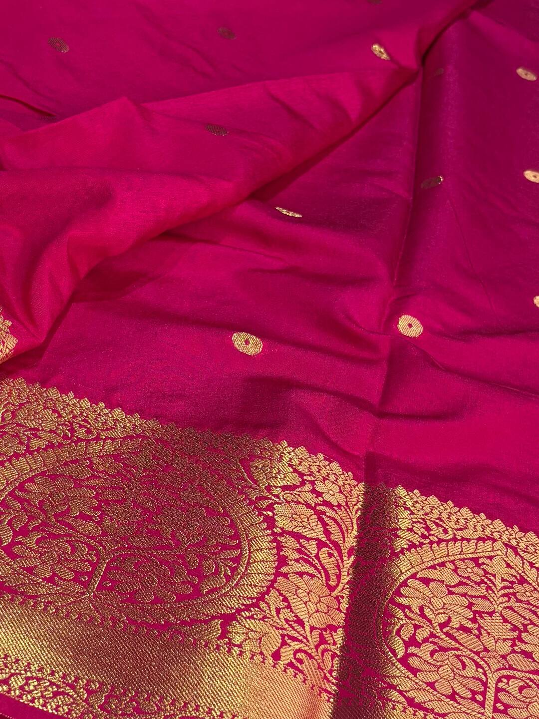 Maroon Banaras Cotton Silk Saree
