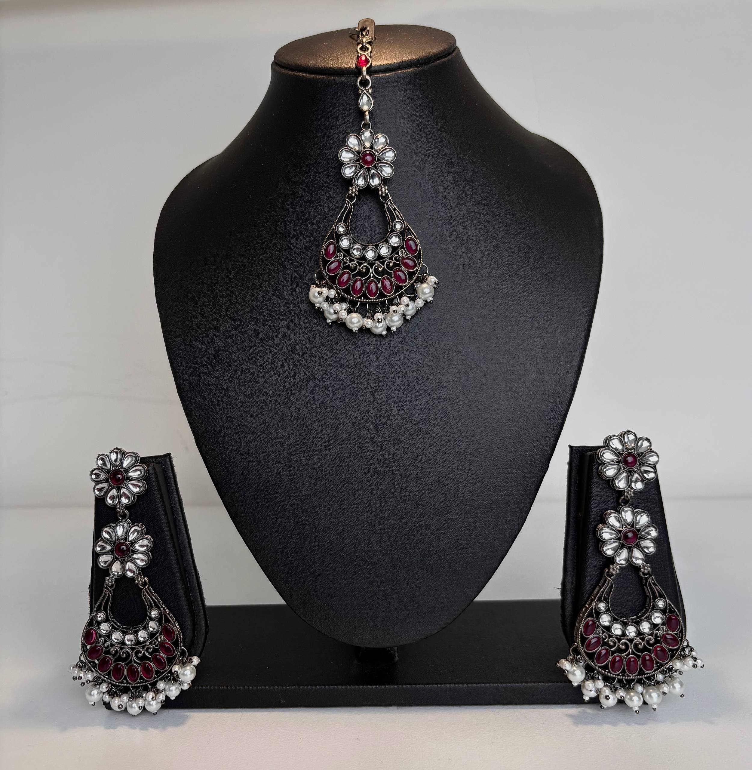 Earrings With Tikka Oxidised Jewellery