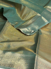 Golden Green Banaras Tissue Silk Saree