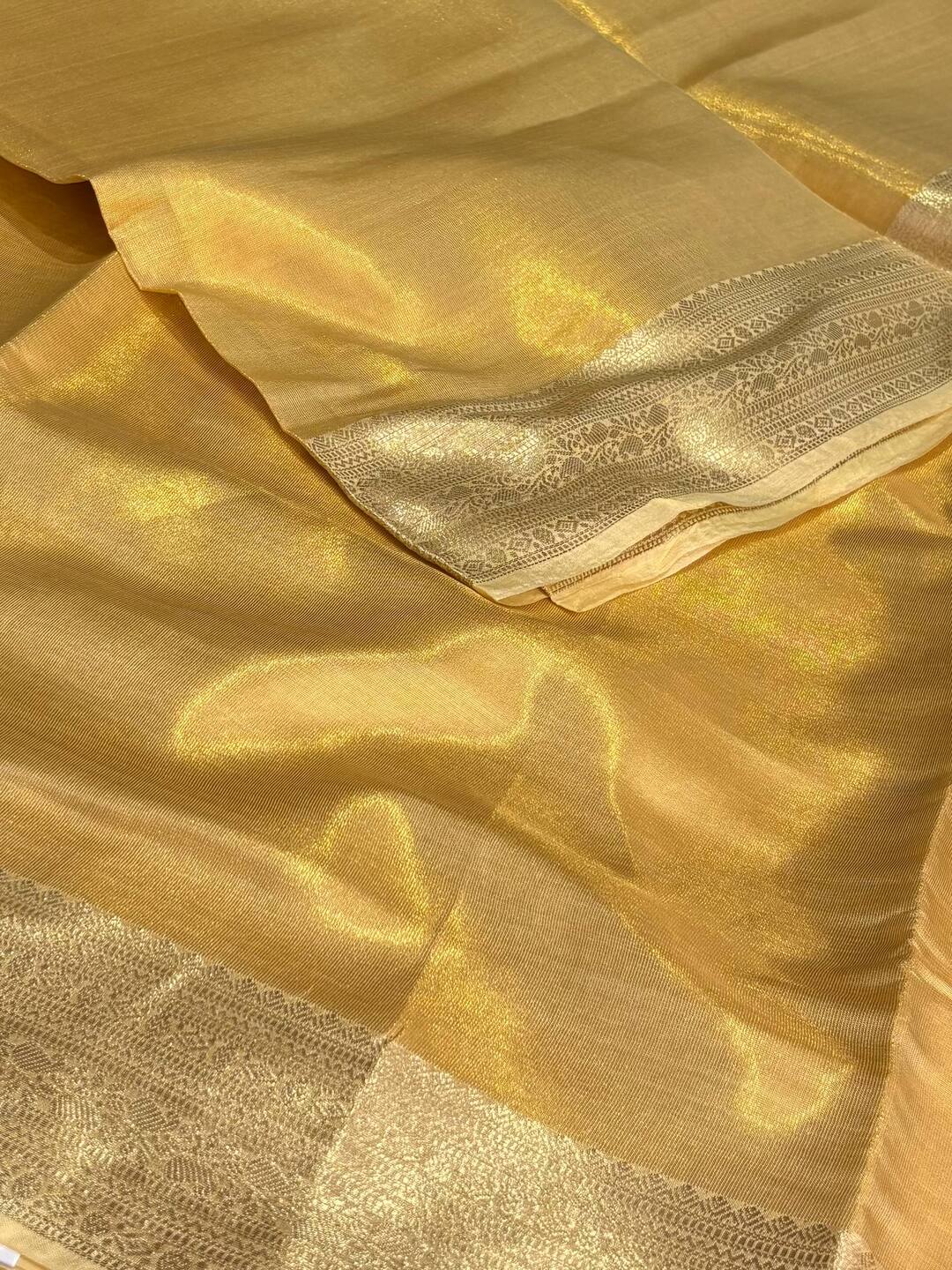 Golden Banaras Tissue Silk Saree