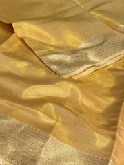 Golden Banaras Tissue Silk Saree
