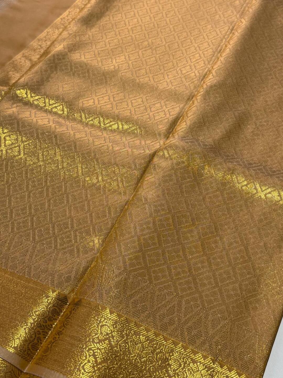 Golden Pastel Yellow Cotton Silk Saree