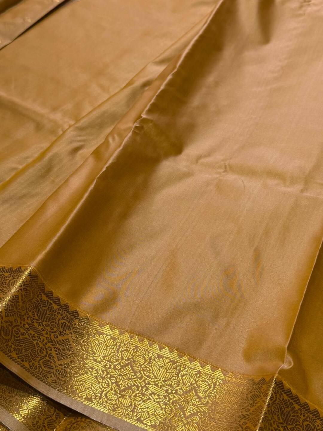 Golden Pastel Yellow Cotton Silk Saree
