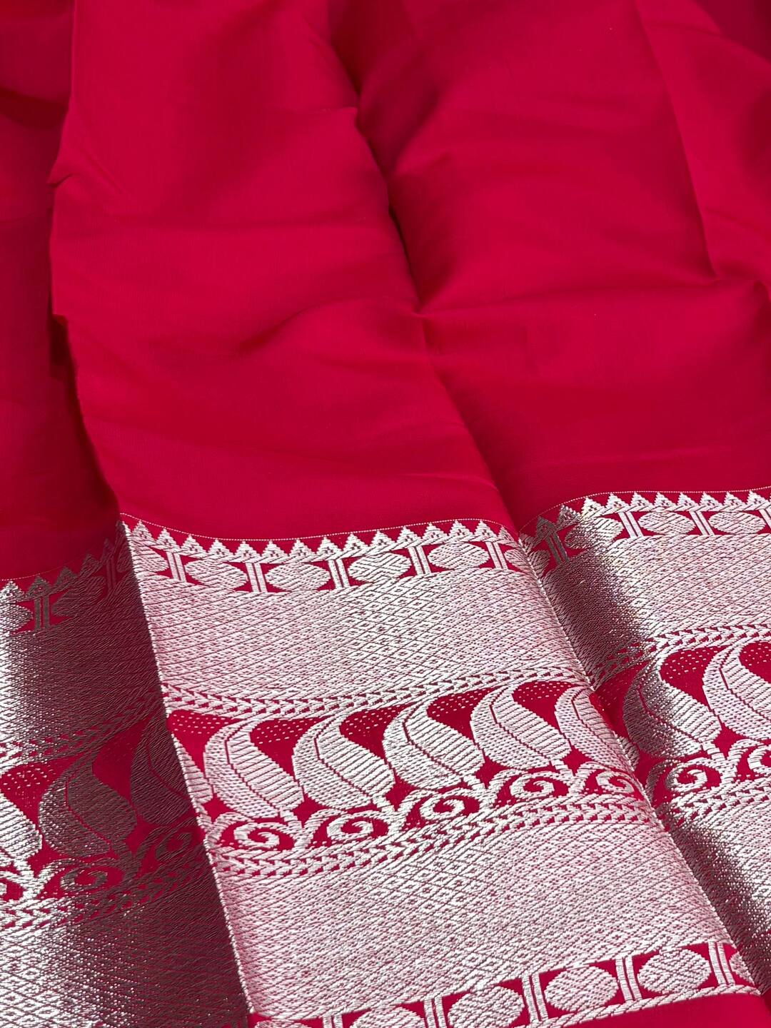 Hot Pink Cotton Silk Saree