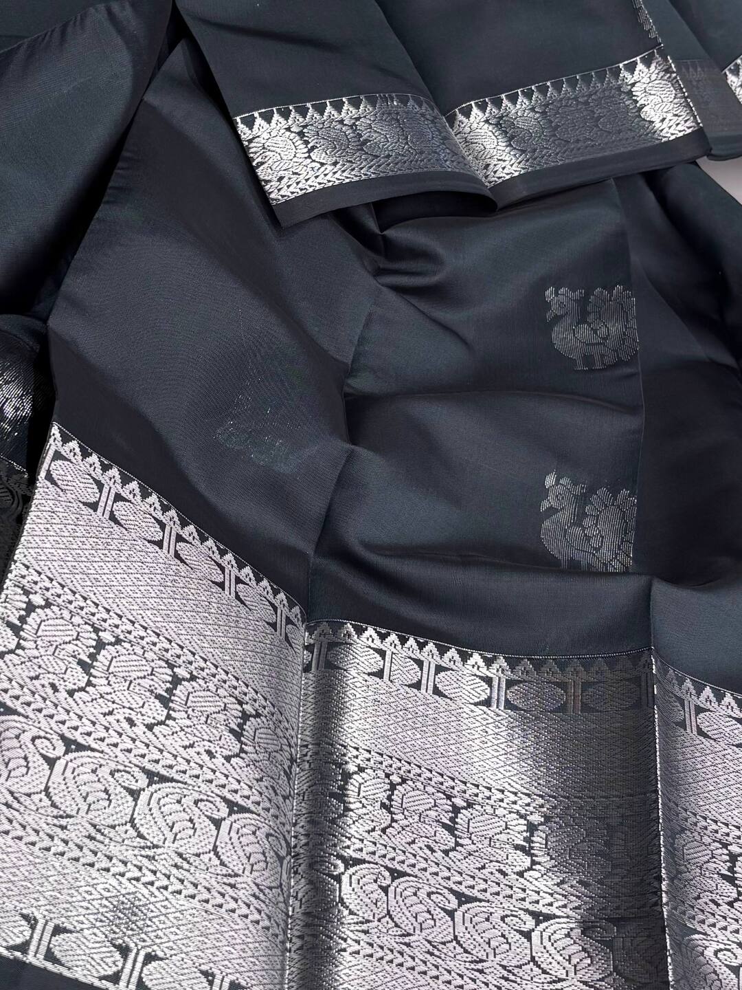 Grey Cotton Silk Saree