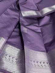 Dusty Purple Cotton Silk Saree