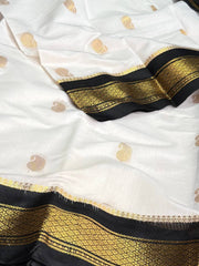 Off White Soft Cotton Saree