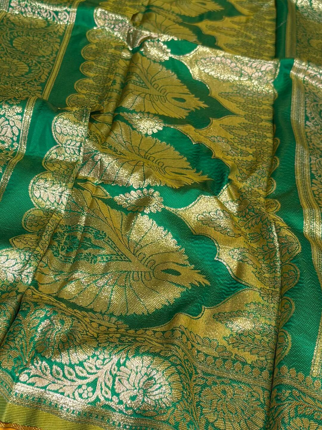 Yellow Cotton Silk Saree