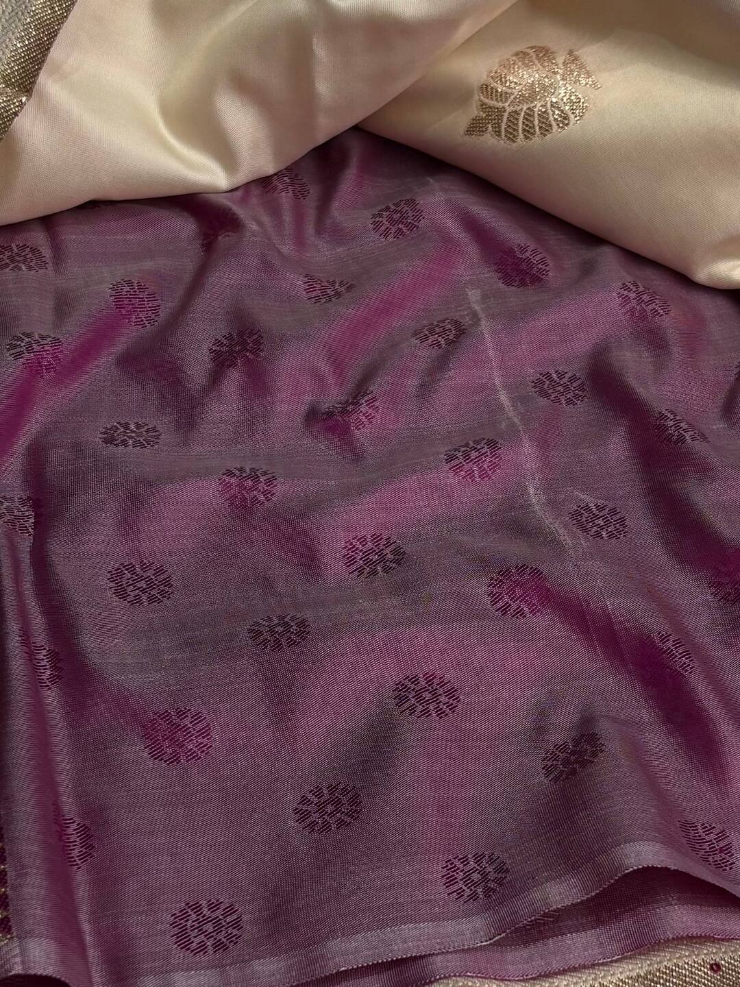 Off White Cotton Silk Saree