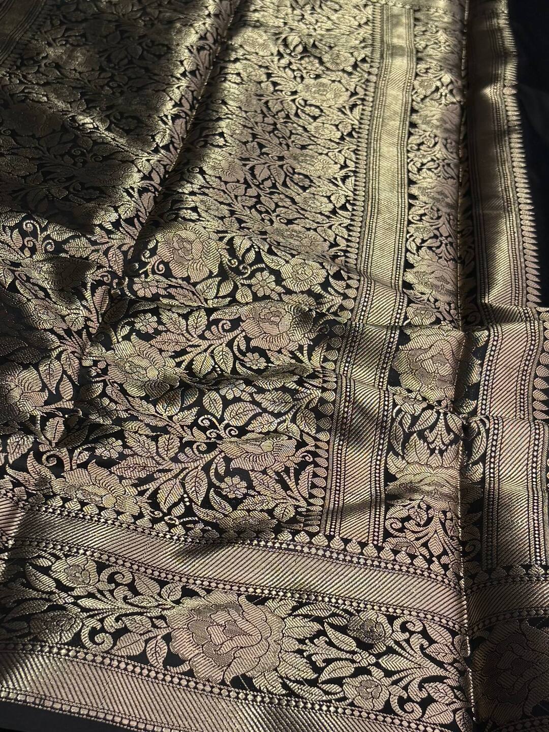 Navy Blue Cotton Silk Saree