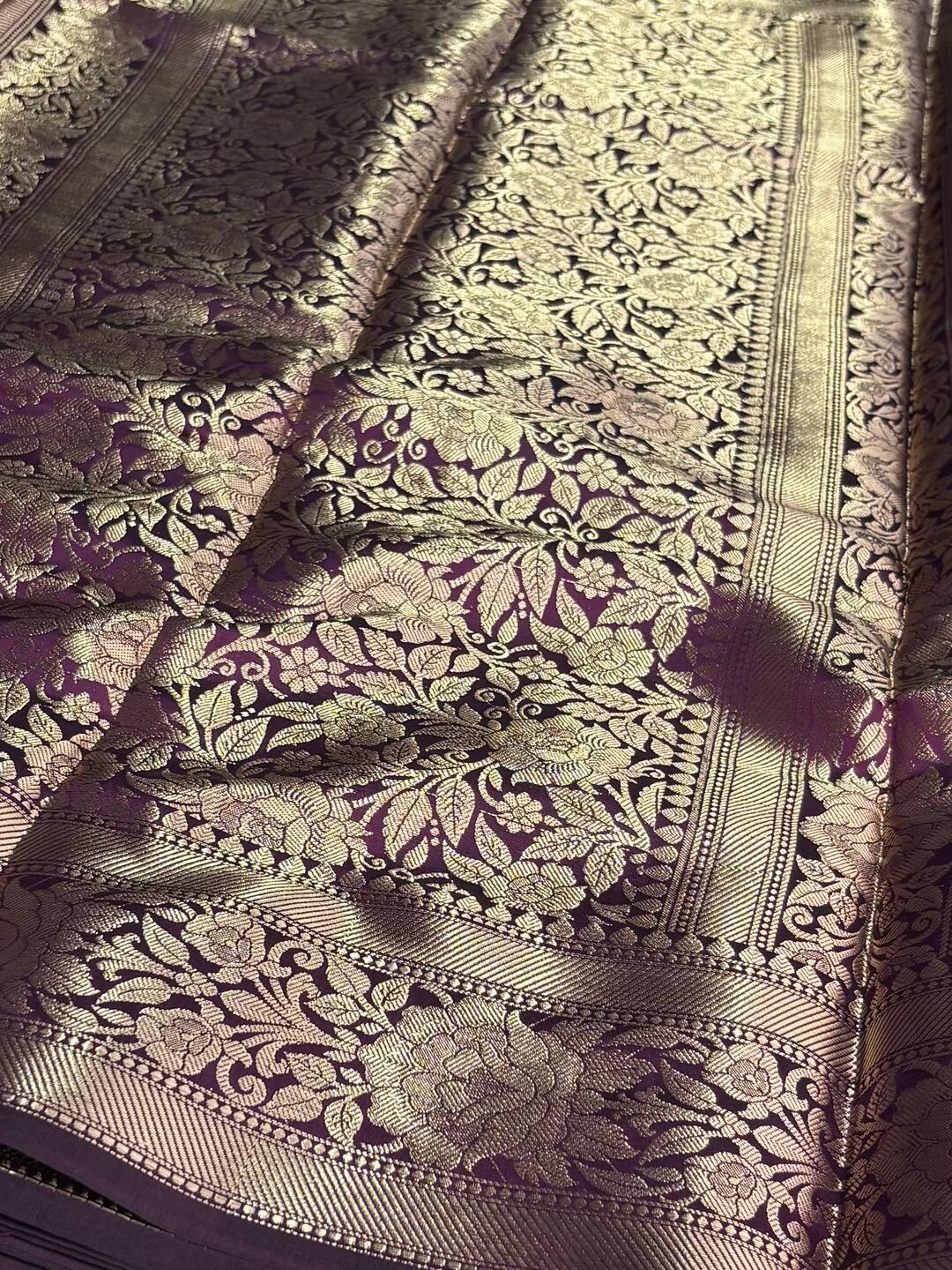 Royal Purple Cotton Silk Saree