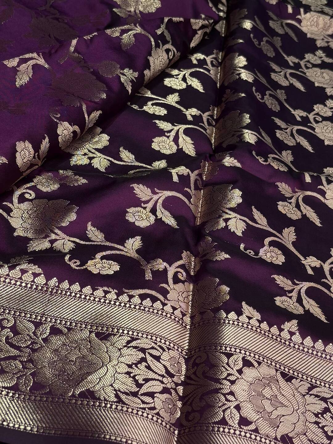 Royal Purple Cotton Silk Saree
