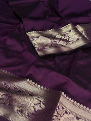 Royal Purple Cotton Silk Saree