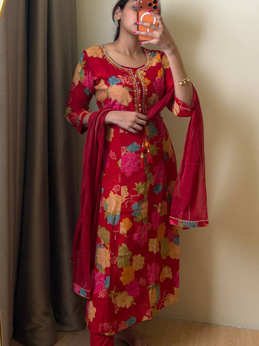 Hot Pink 3pc Kurti Suit