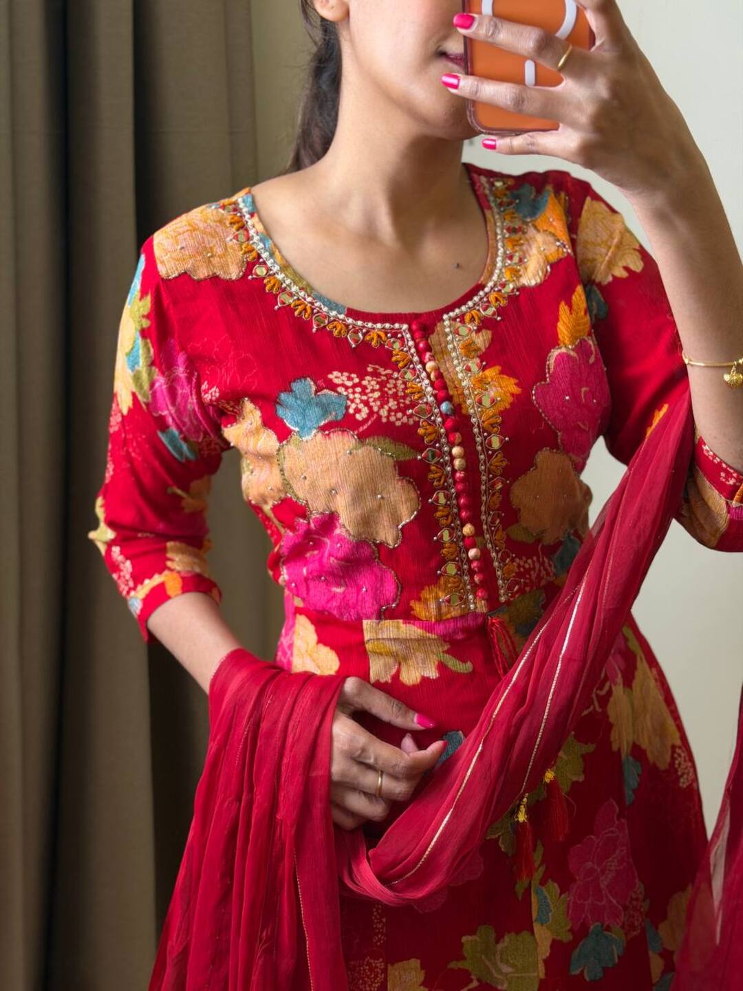 Hot Pink 3pc Kurti Suit