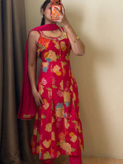 Hot Pink 3pc Kurti Suit