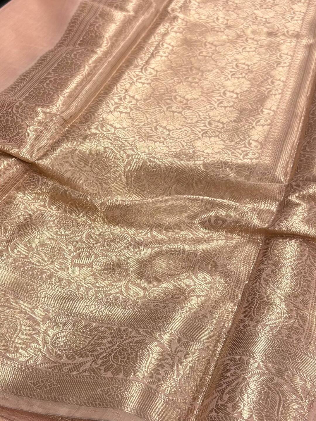 Peach Soft Cotton Saree