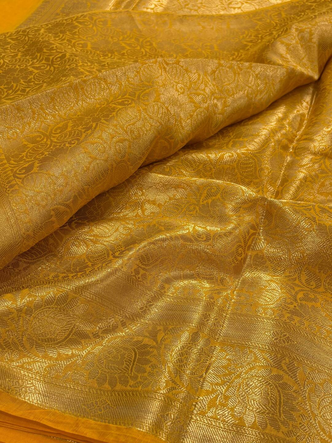 Yellow Soft Cotton Saree