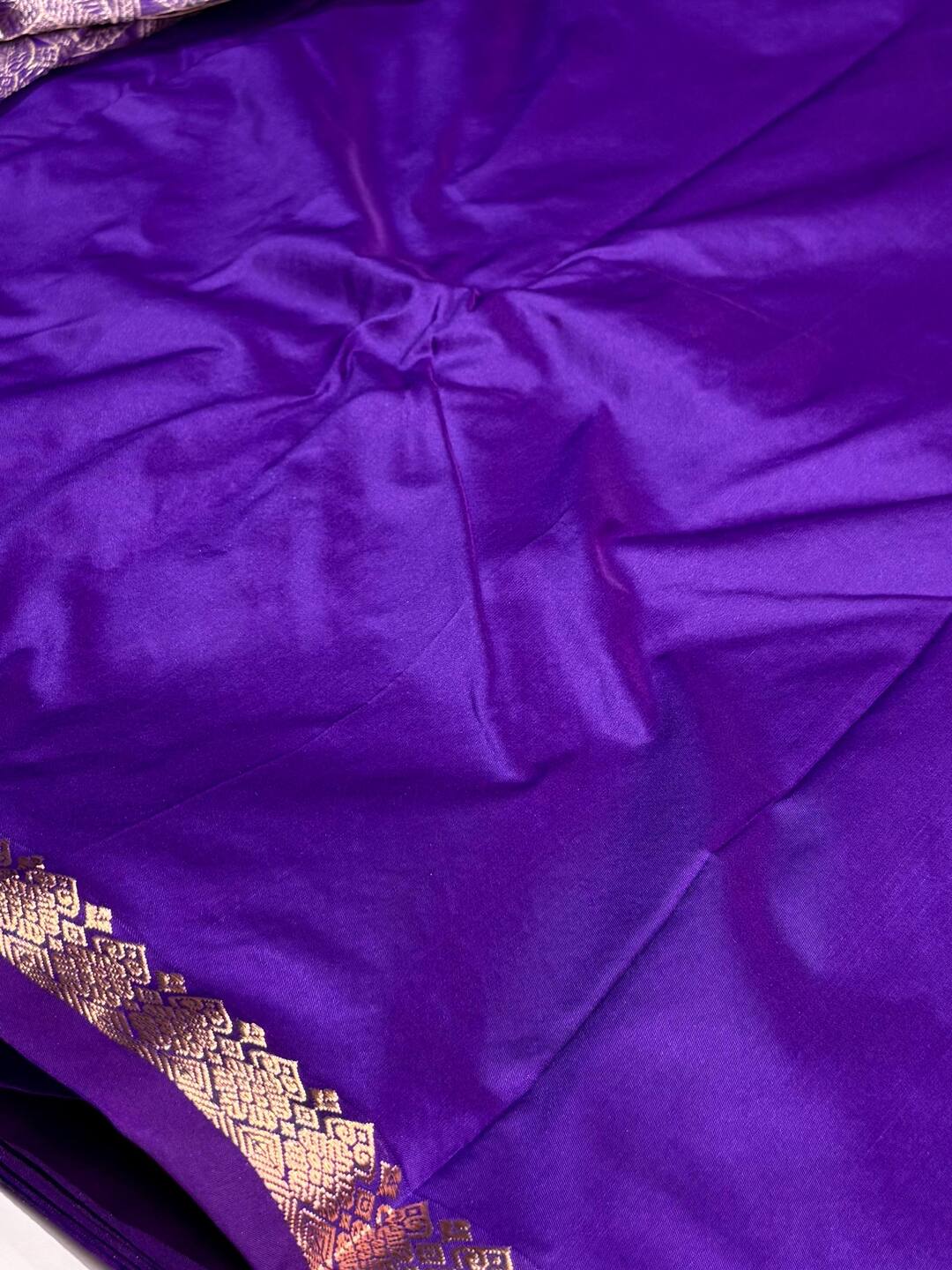 Violet Cotton Silk Saree