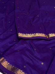 Violet Cotton Silk Saree