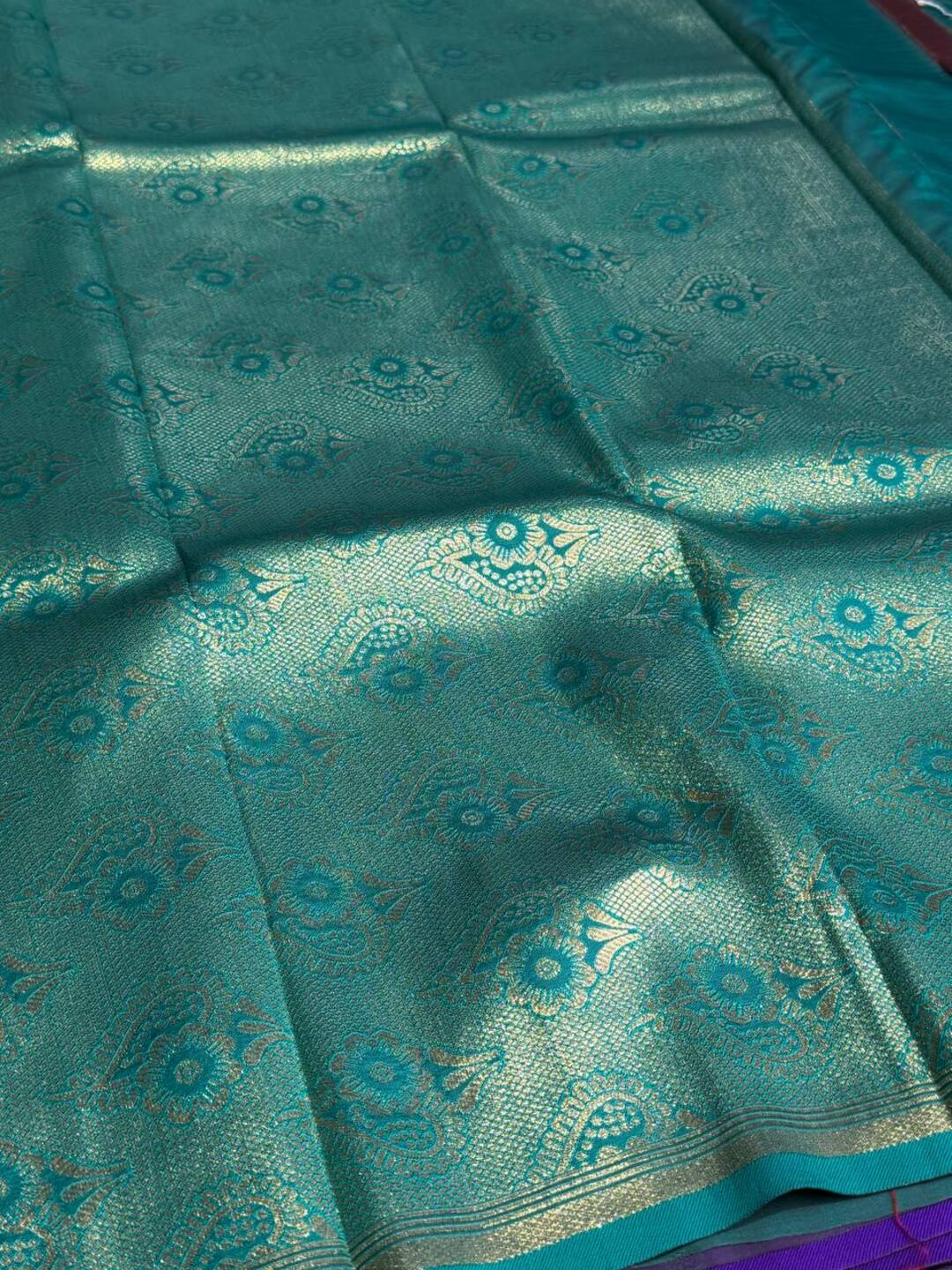 Dark Purple Cotton Silk Saree