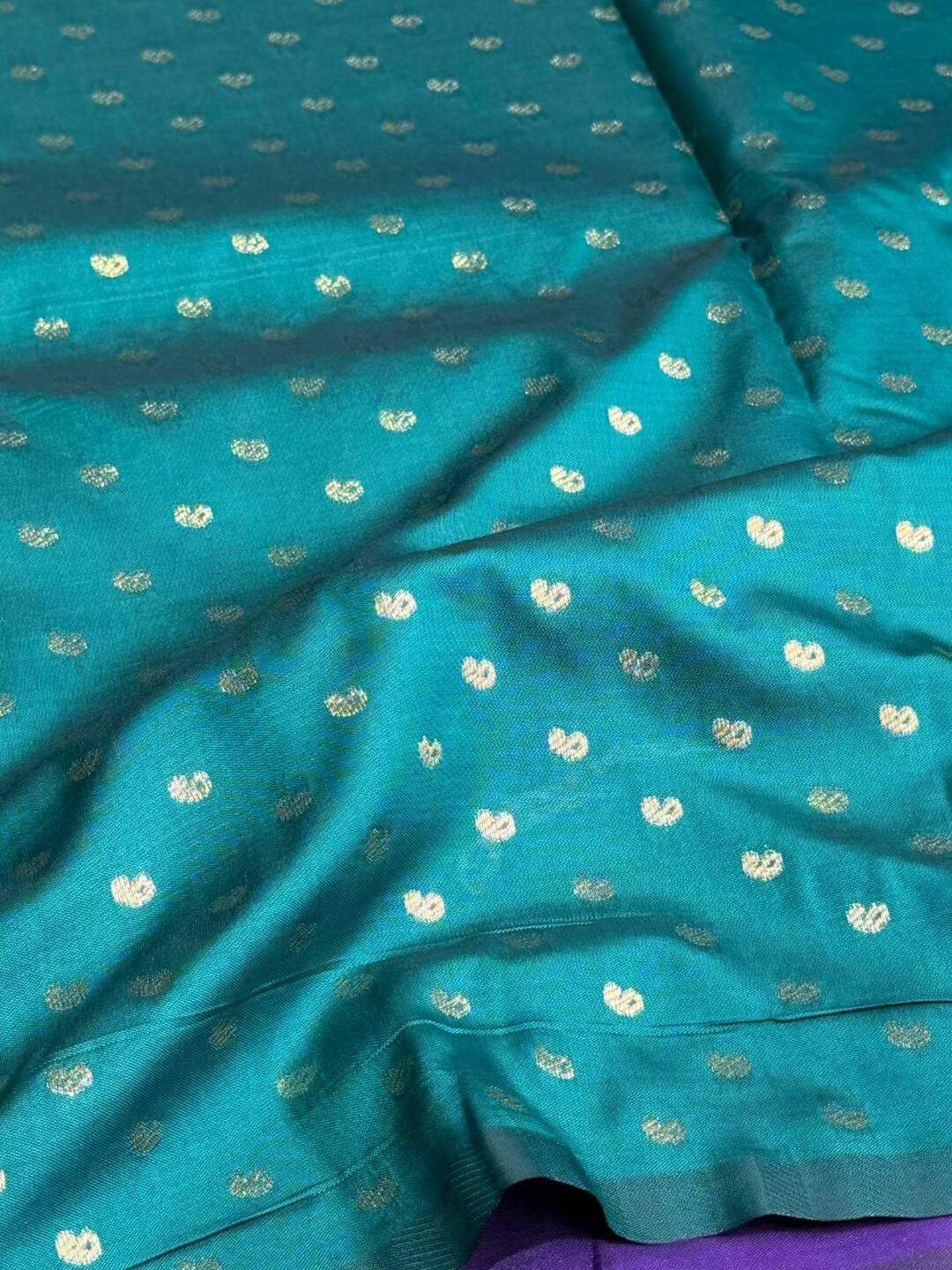 Dark Purple Cotton Silk Saree