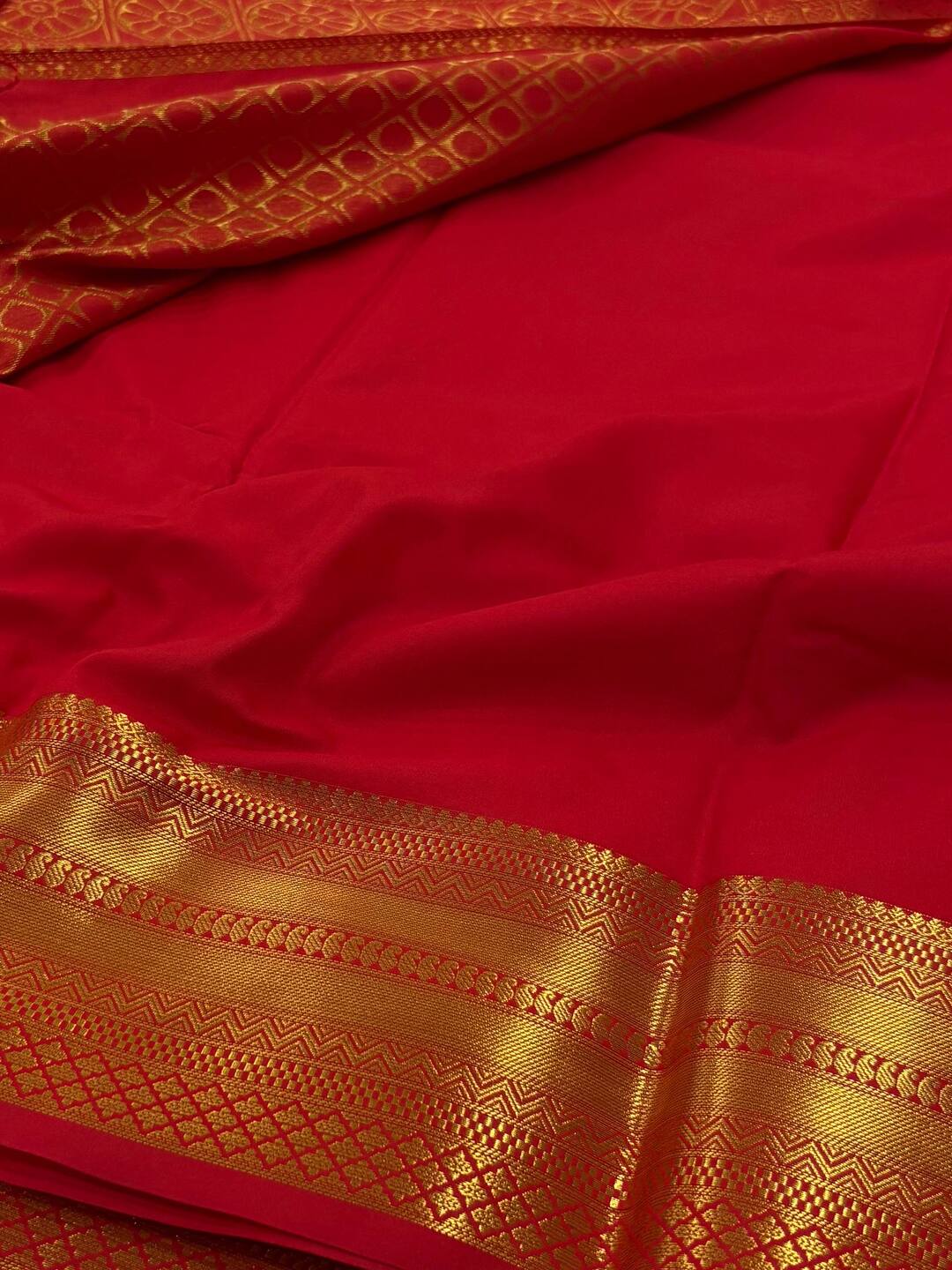 Chili Red Cotton Silk Saree