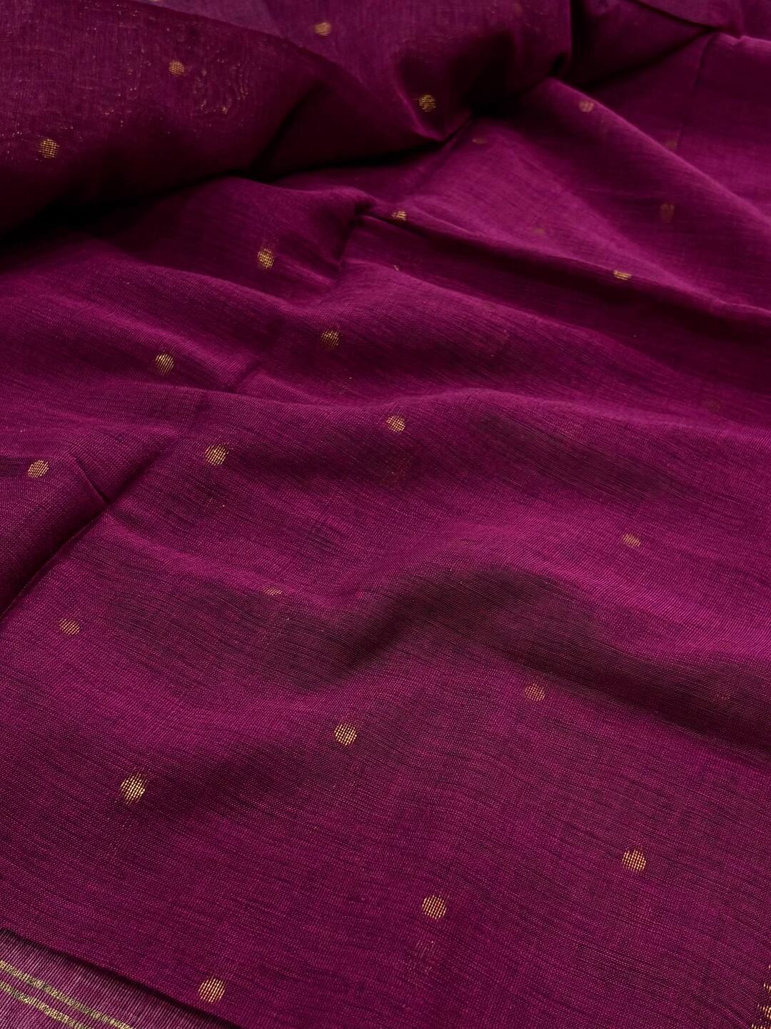 Magenta Purple Soft Cotton Saree