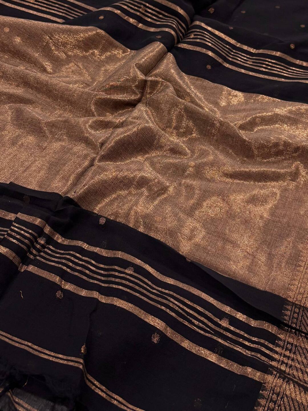 Black Soft Cotton Saree