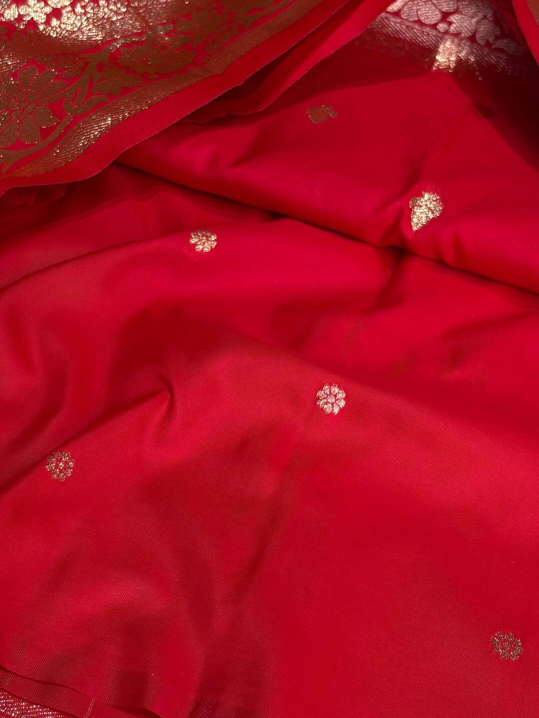 Chili Red Cotton Silk Saree