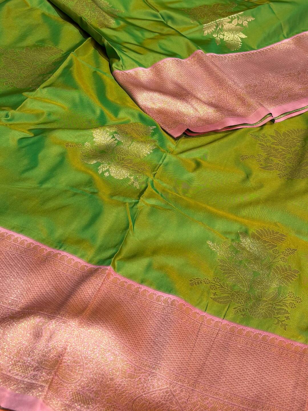 Light Green Cotton Silk Saree