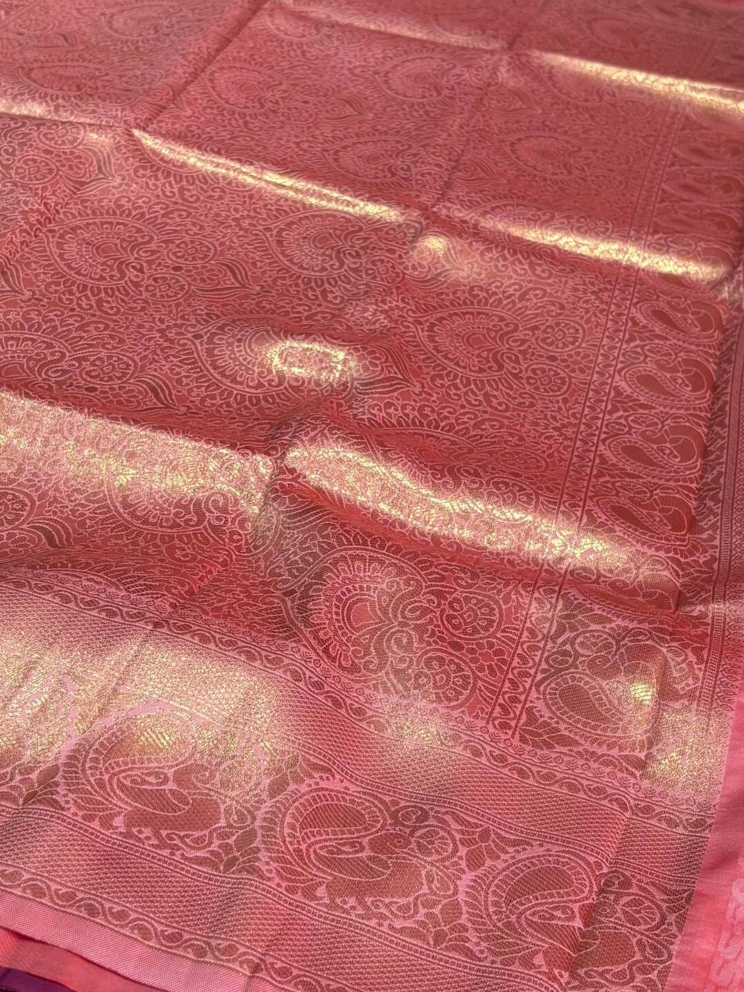 Dual Tone Purple Cotton Silk Saree