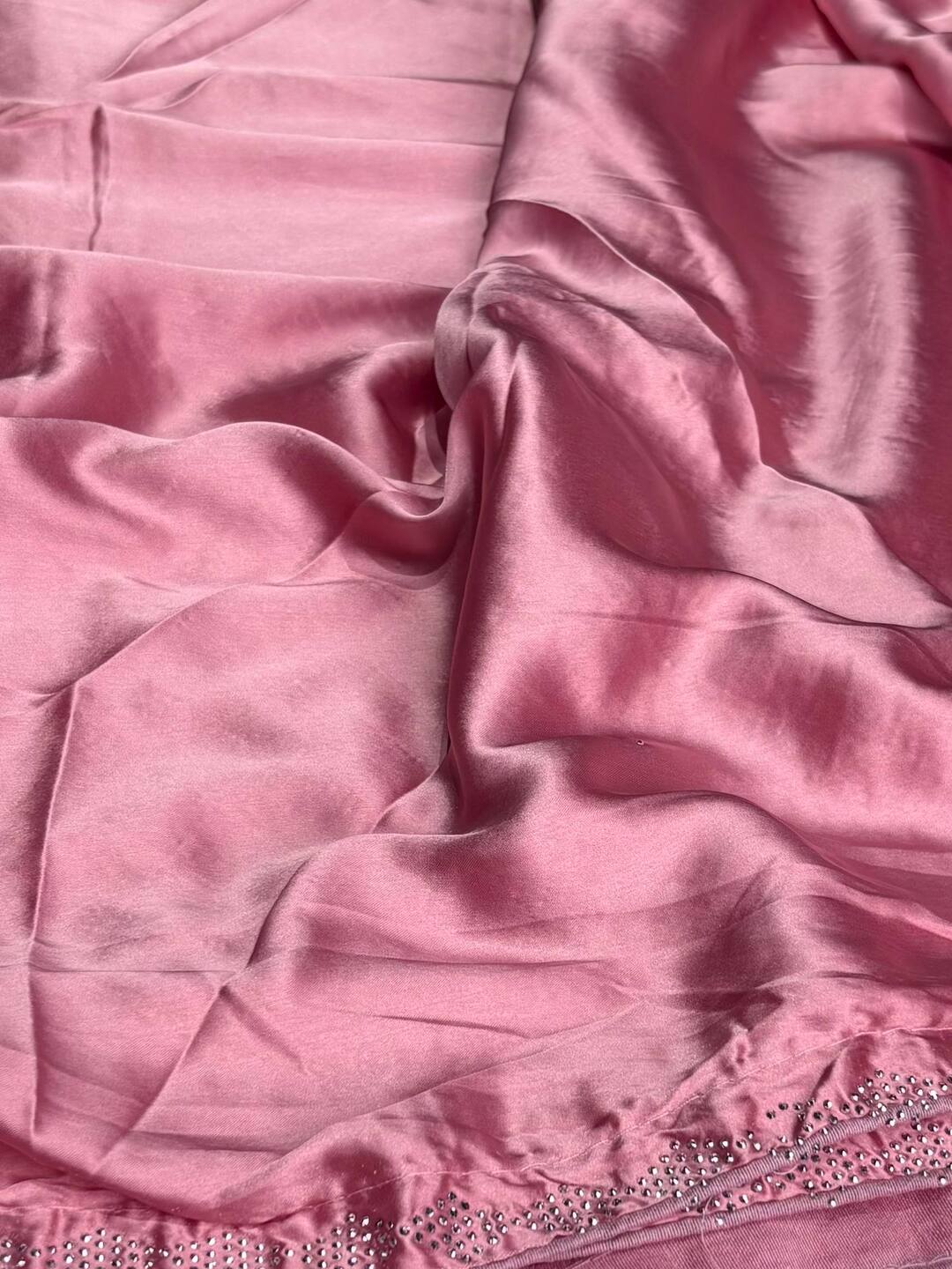 Dusty Pink Georgette saree