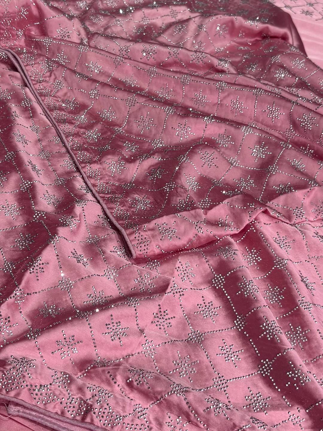 Dusty Pink Georgette saree