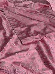 Dusty Pink Georgette saree