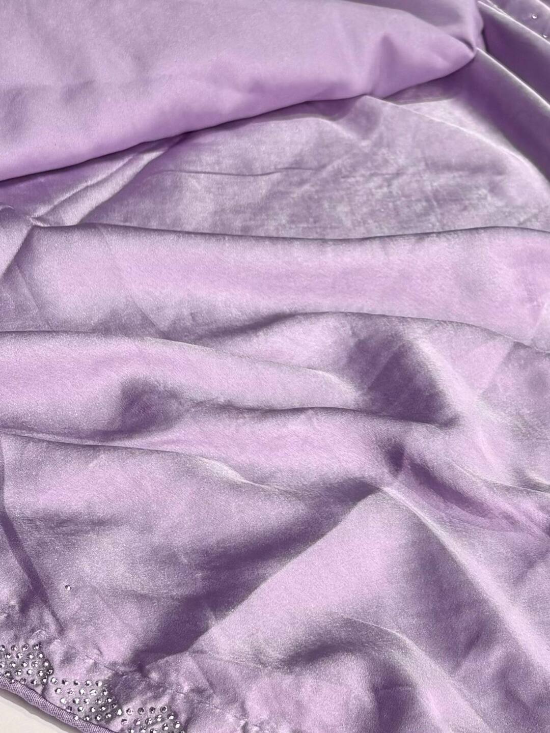 Lavender Purple Georgette saree