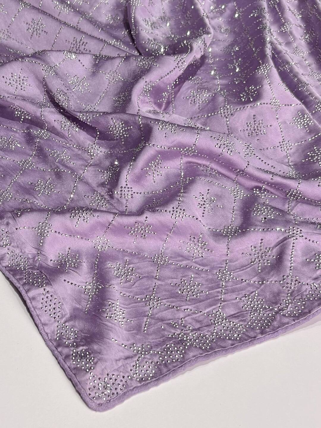 Lavender Purple Georgette saree