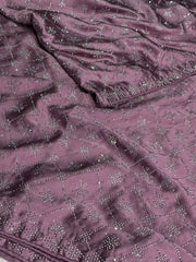 Dusty Purple Georgette saree