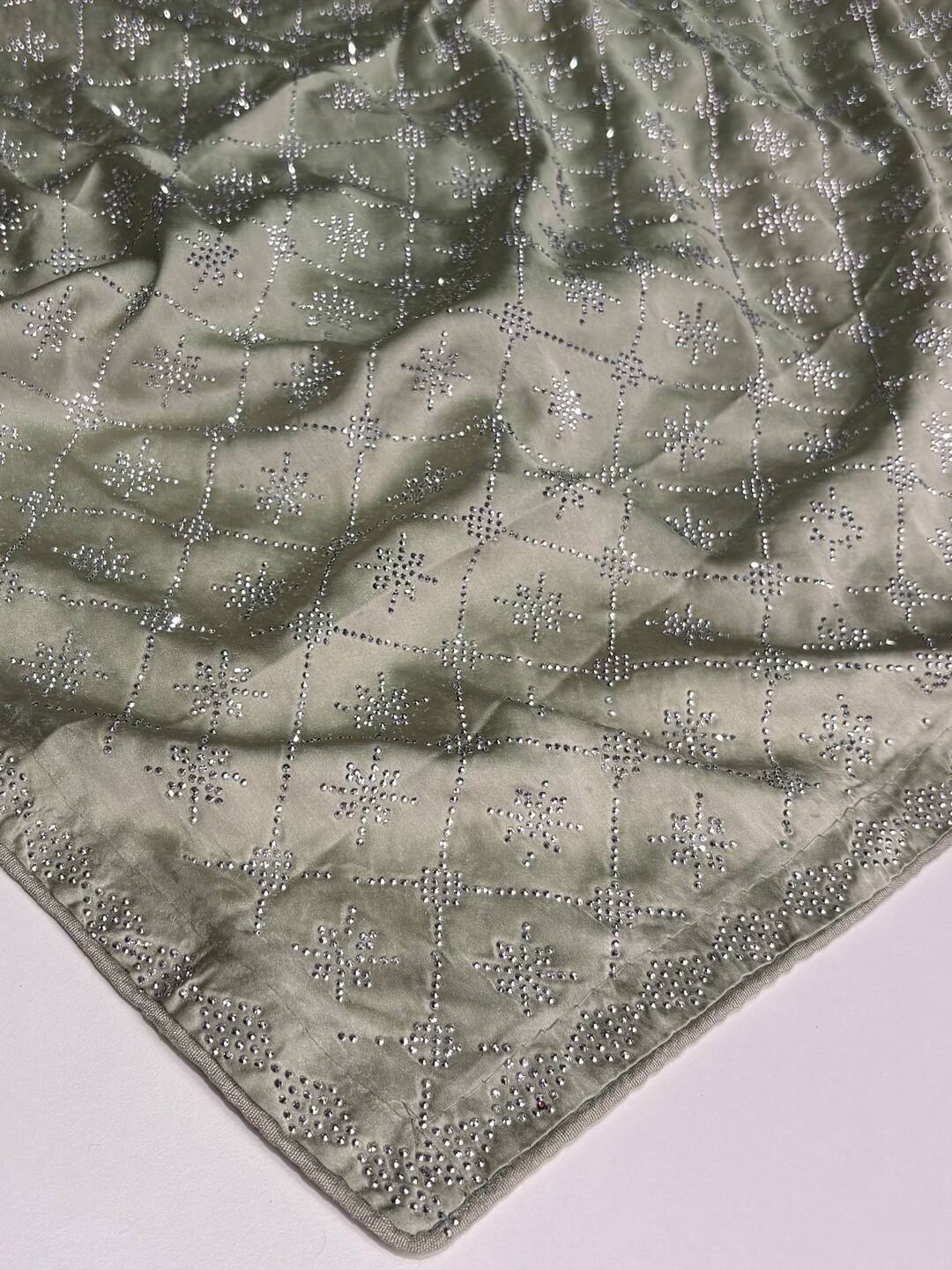 Pistachio Green Georgette saree