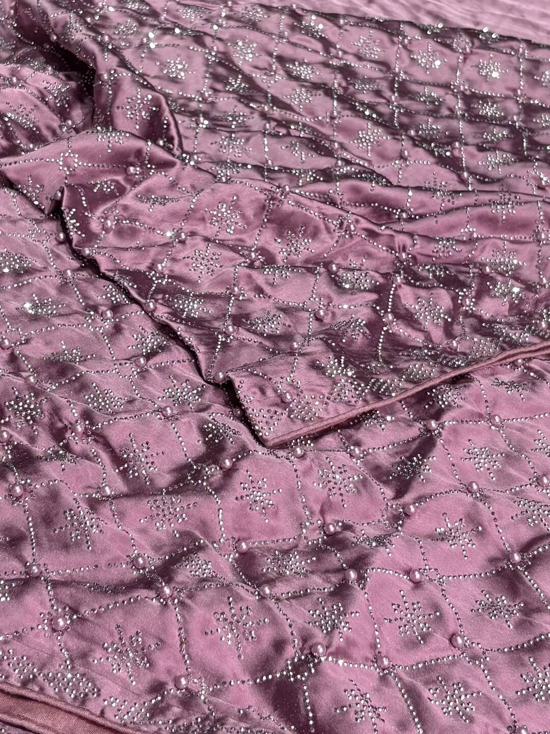Dusty Purple Georgette saree