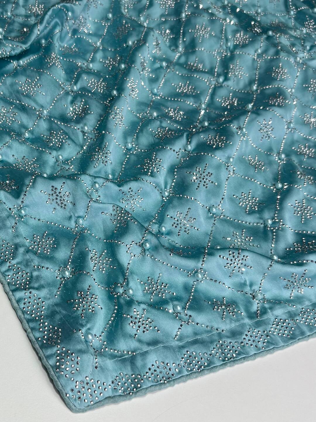 Turquoise Blue Georgette saree