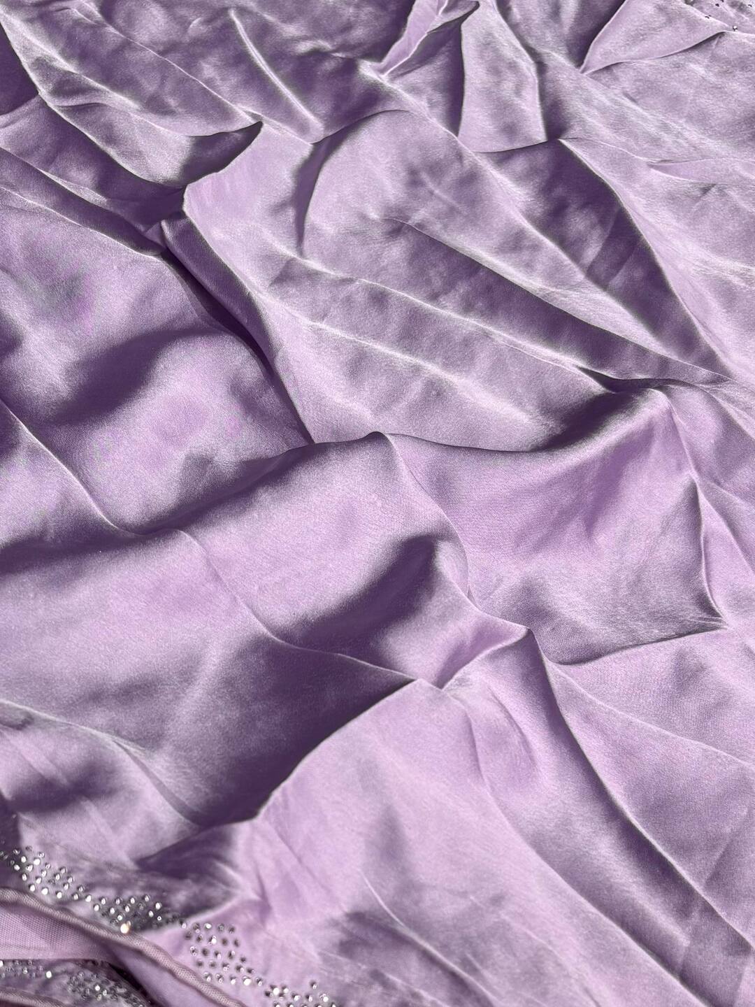Lavender Purple Georgette saree