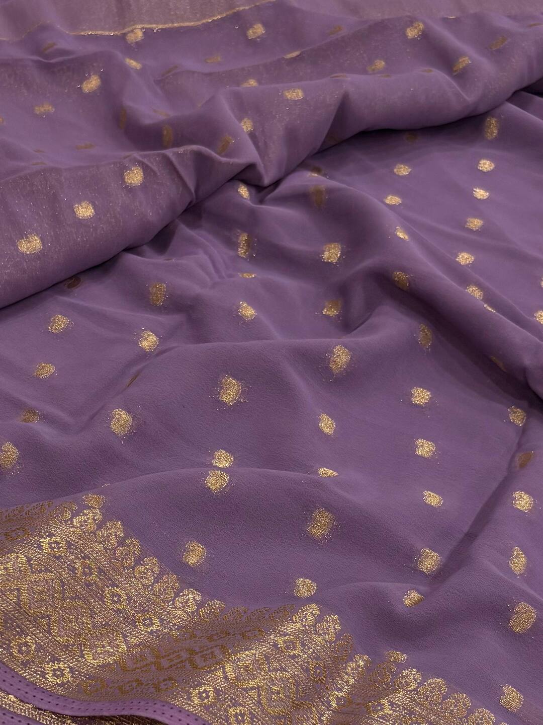 Dusty Purple Chiffon Saree