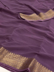 Dusty Purple Chiffon Saree