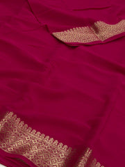 Magenta Pink Chiffon Saree