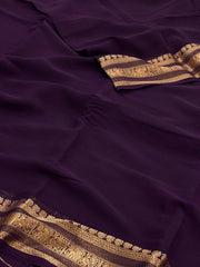 Royal Purple Chiffon Saree