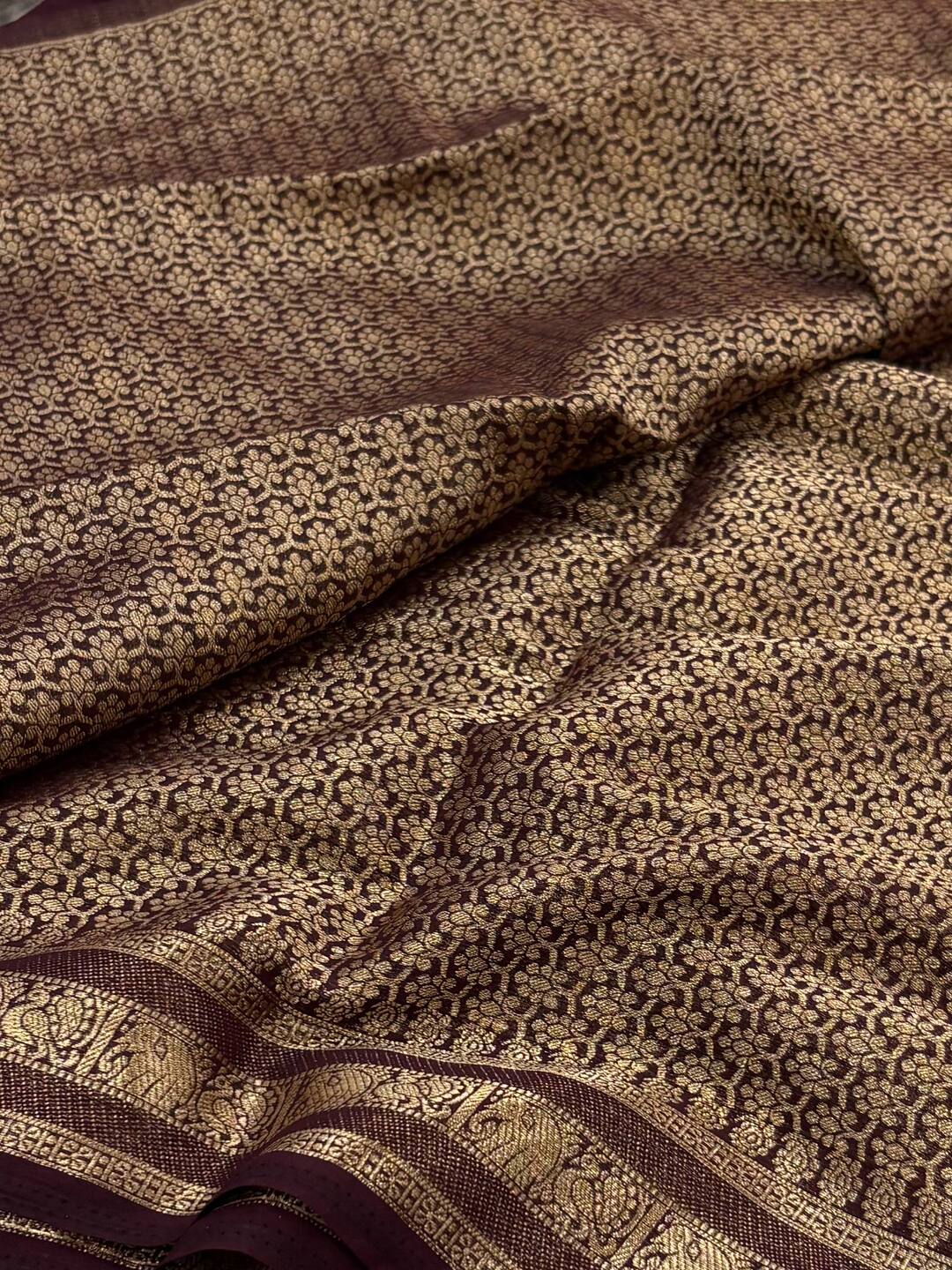 Wine Purple Chiffon Saree
