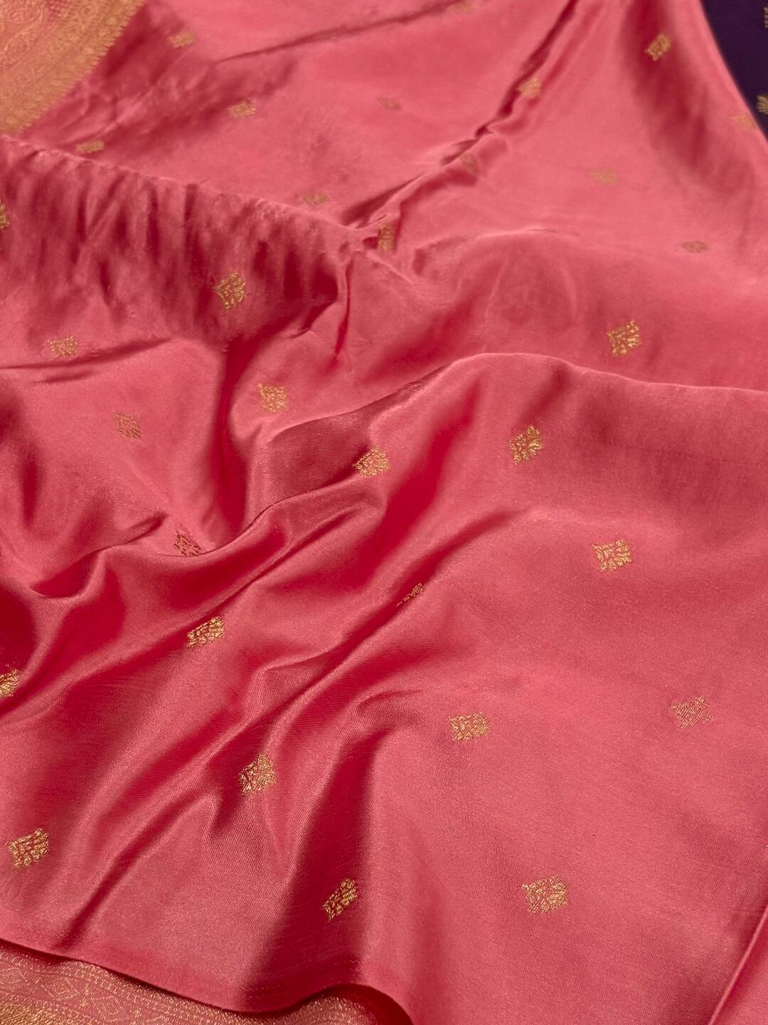 Royal Purple Banaras Satin Silk Saree