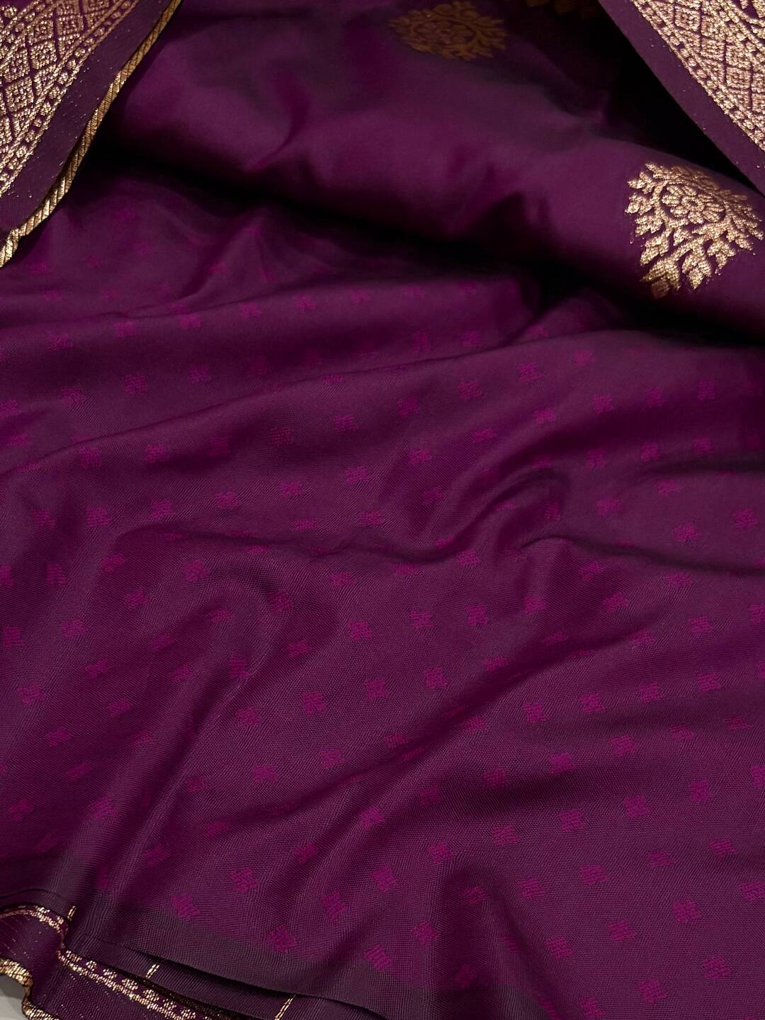 Royal Purple Cotton Silk Saree