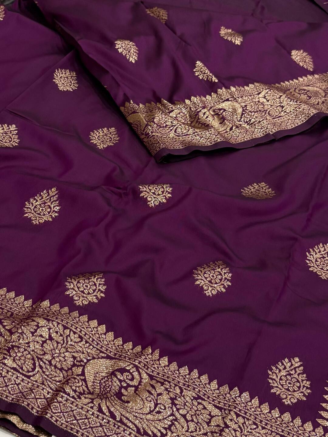 Royal Purple Cotton Silk Saree